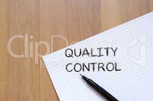 Quality control write on notebook