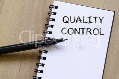 Quality control write on notebook