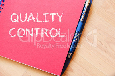 Quality control write on notebook
