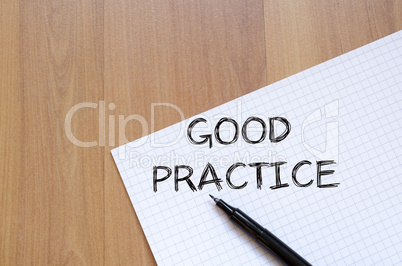 Good practice write on notebook