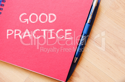 Good practice write on notebook