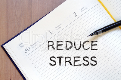 Reduce stress write on notebook