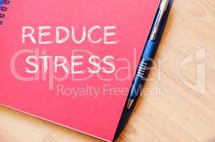 Reduce stress write on notebook