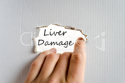 Liver damage text concept