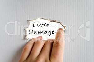 Liver damage text concept