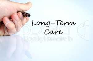 Long-term care text concept