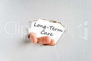 Long-term care text concept