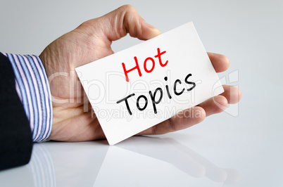 Hot topics text concept