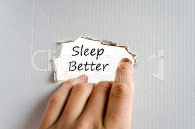 Sleep better text concept