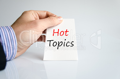 Hot topics text concept