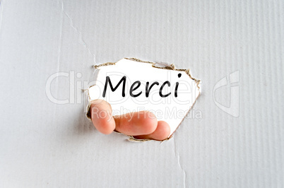 Merci text concept