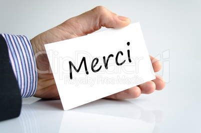 Merci text concept