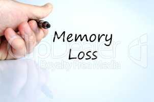 Memory loss text concept