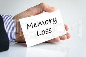 Memory loss text concept