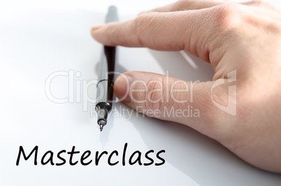 Masterclass text concept