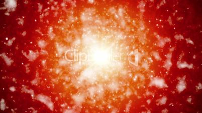 Broadcast Hi-Tech Firey Celestial Body, Orange Golden, Space, Loopable, HD