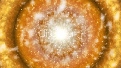 Broadcast Hi-Tech Firey Celestial Body, Golden Brown, Space, Loopable, HD