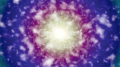 Broadcast Hi-Tech Firey Celestial Body, Blue Purple, Space, Loopable, HD