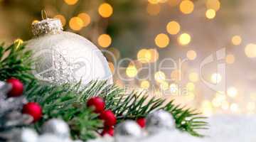 Christmas ornaments closeup