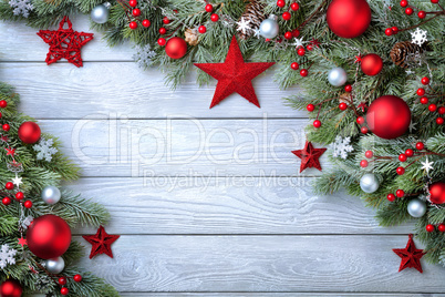 Blue wood Christmas background