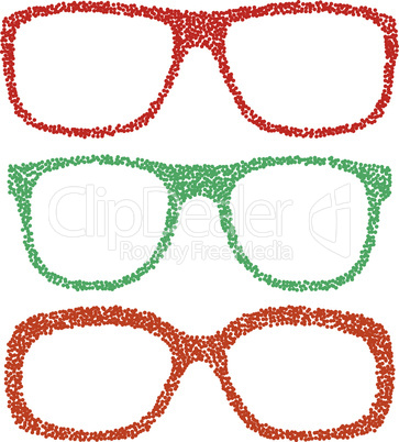 Dotted eyeglasses set