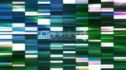Twinkling Horizontal Small Squared Hi-Tech Bars, Blue Green, Abstract, Loopable, HD