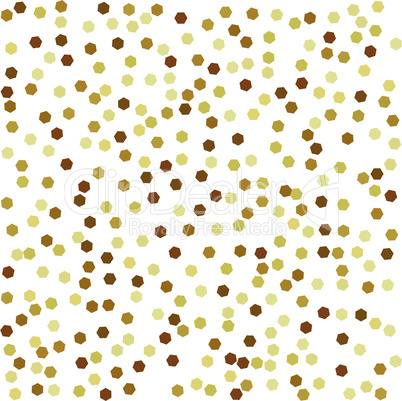 Golden hexagonal background. Seamless pattern.