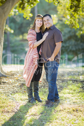 Young Mixed Race Couple Portrait Outdoors