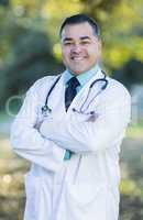 Hispanic Male Doctor Portrait Outdoors