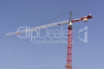 Crane Tower on Sky Background