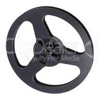 Plastic Black Tape Recorder Bobbin Isolated