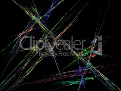 image of one Digital Fractal on Black Color
