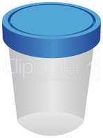 Plastic container for urine