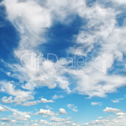 clouds in the blue sky