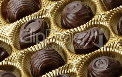 variety of chocolates in box