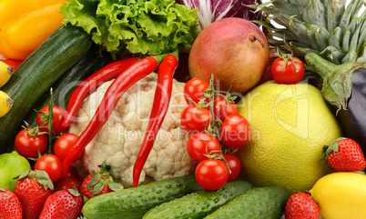 assortment fresh fruits and vegetables