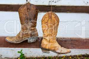 The old cowboy boots