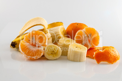 Banana and tangerine