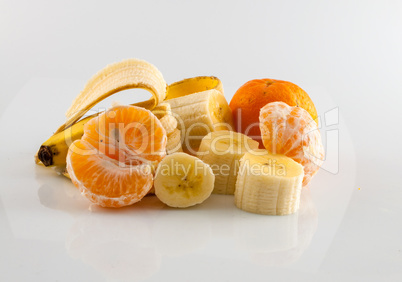 Banana and tangerine