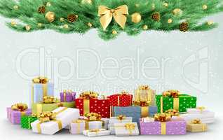 Christmas background 3d rendering