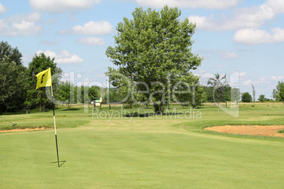 golf field summer landscape