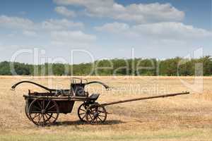 old fire wagon on field