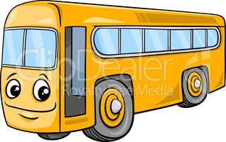 bus character cartoon illustration