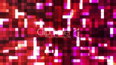 Broadcast Twinkling Squared Hi-Tech Blocks, Magenta Red, Abstract, Loopable, HD