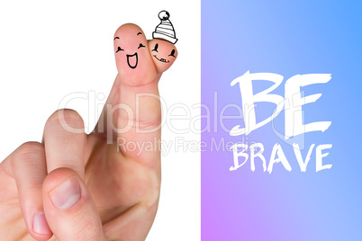 Composite image of hand crossing fingers for luck