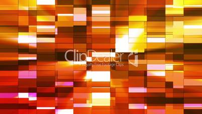 Twinkling Horizontal Small Squared Hi-Tech Bars, Red Golden Orange, Abstract, Loopable, HD
