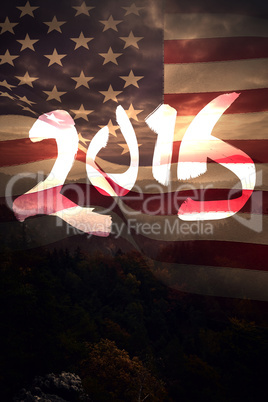 Composite image of 2015 in brush stroke