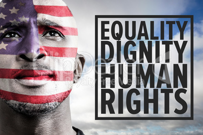 Composite image of human rights