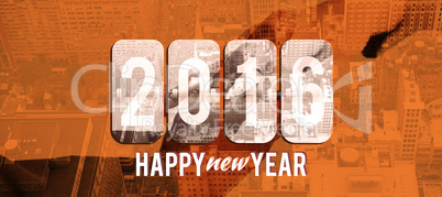 Composite image of new year graphic