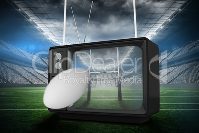 Composite image of rugby ball Composite image of rugby ball